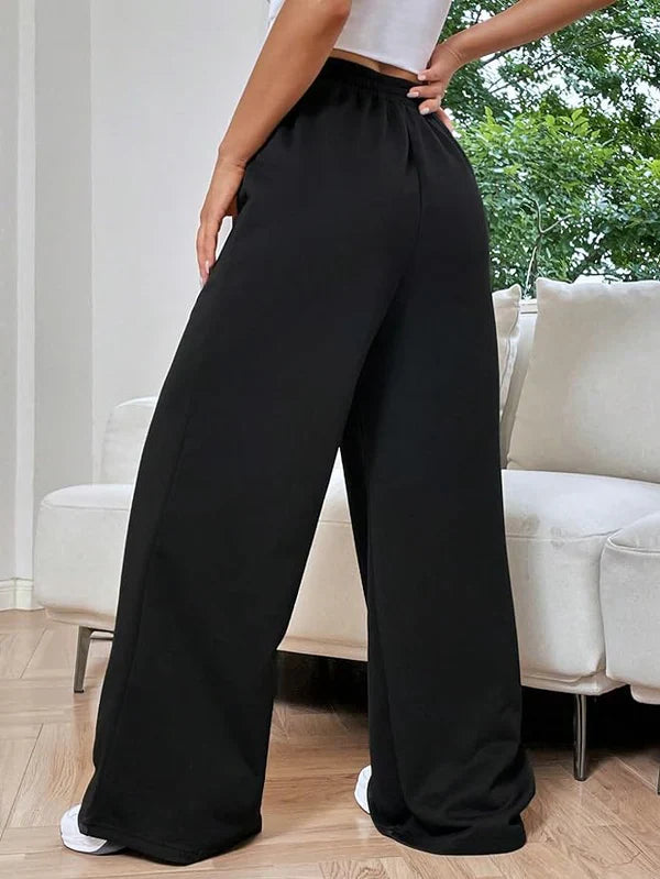 Jally – Hohe Taille Loungehose mit weitem Bein