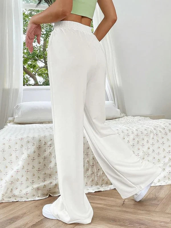 Jally – Hohe Taille Loungehose mit weitem Bein