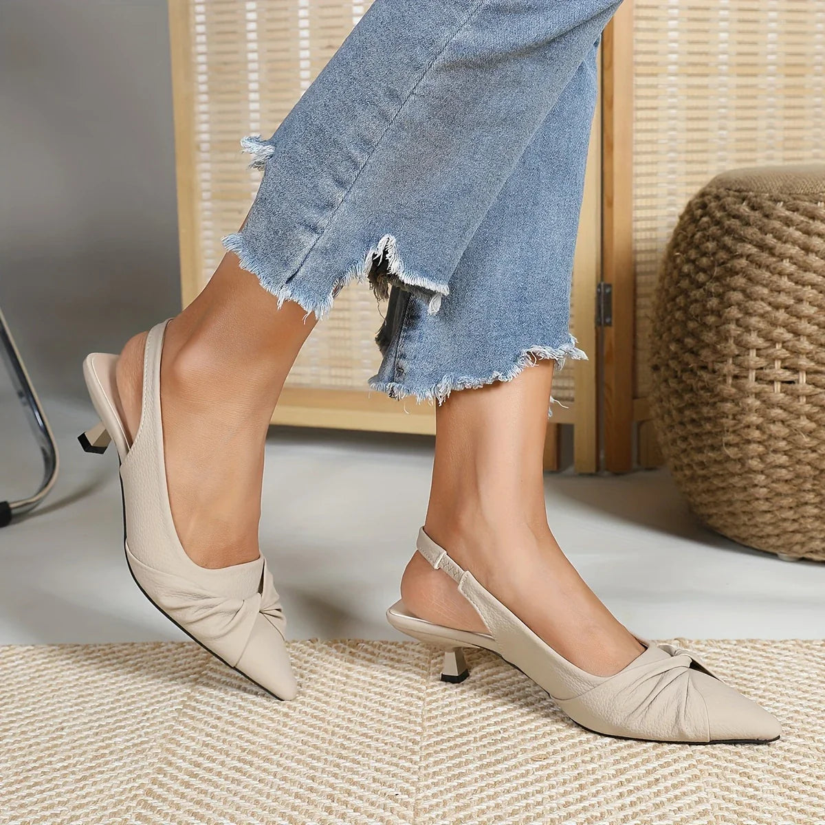 Osyndra – Elegante Slingback-Pumps mit spitzer Spitze