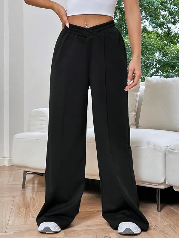 Jally – Hohe Taille Loungehose mit weitem Bein