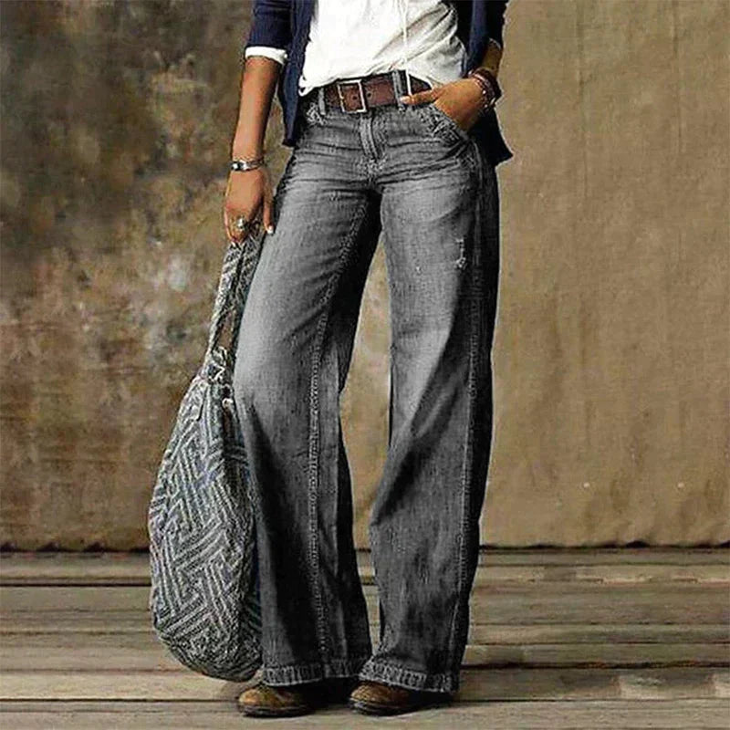 Cirella – Jeans mit weitem Bein und Vintage-Waschung