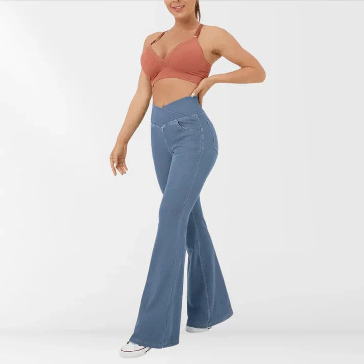 Felyra – Stylische Jeggings mit hohem Bund und ausgestelltem Bein