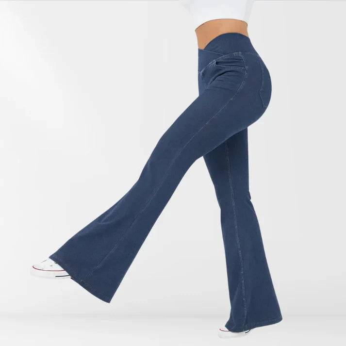 Felyra – Stylische Jeggings mit hohem Bund und ausgestelltem Bein