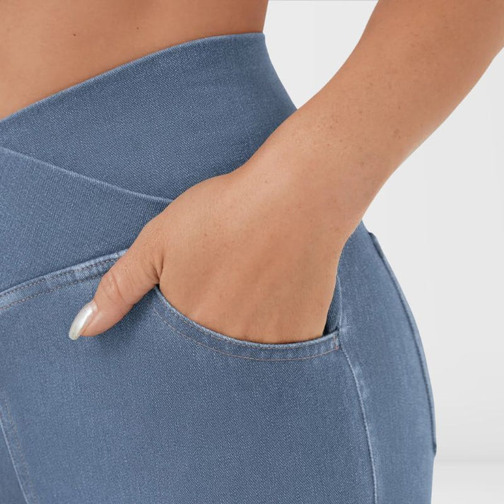 Felyra – Stylische Jeggings mit hohem Bund und ausgestelltem Bein