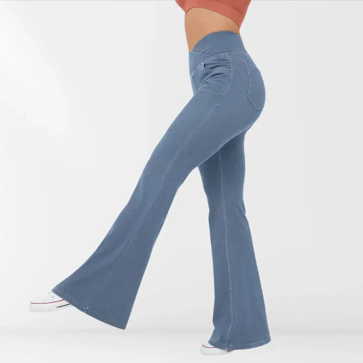 Felyra – Stylische Jeggings mit hohem Bund und ausgestelltem Bein