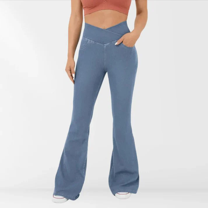 Felyra – Stylische Jeggings mit hohem Bund und ausgestelltem Bein