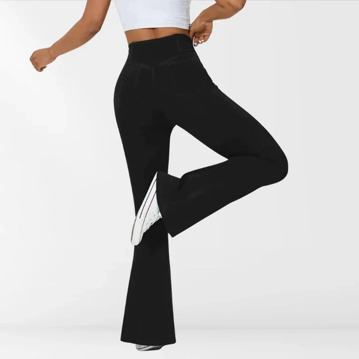 Felyra – Stylische Jeggings mit hohem Bund und ausgestelltem Bein