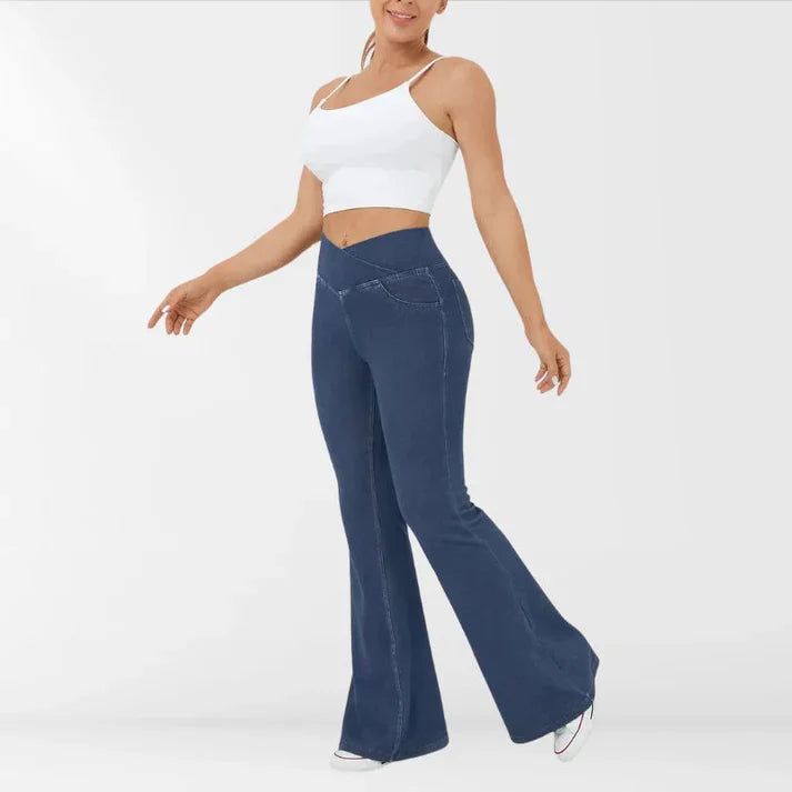 Felyra – Stylische Jeggings mit hohem Bund und ausgestelltem Bein