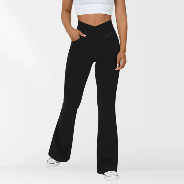 Felyra – Stylische Jeggings mit hohem Bund und ausgestelltem Bein