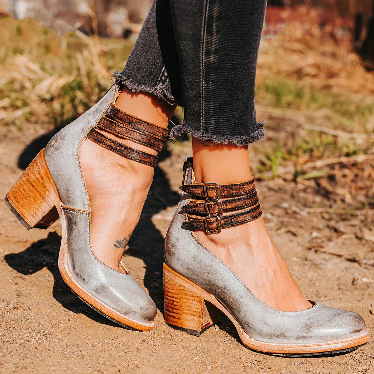 Neda - Stilvolle Pumps mit Knöchelriemen