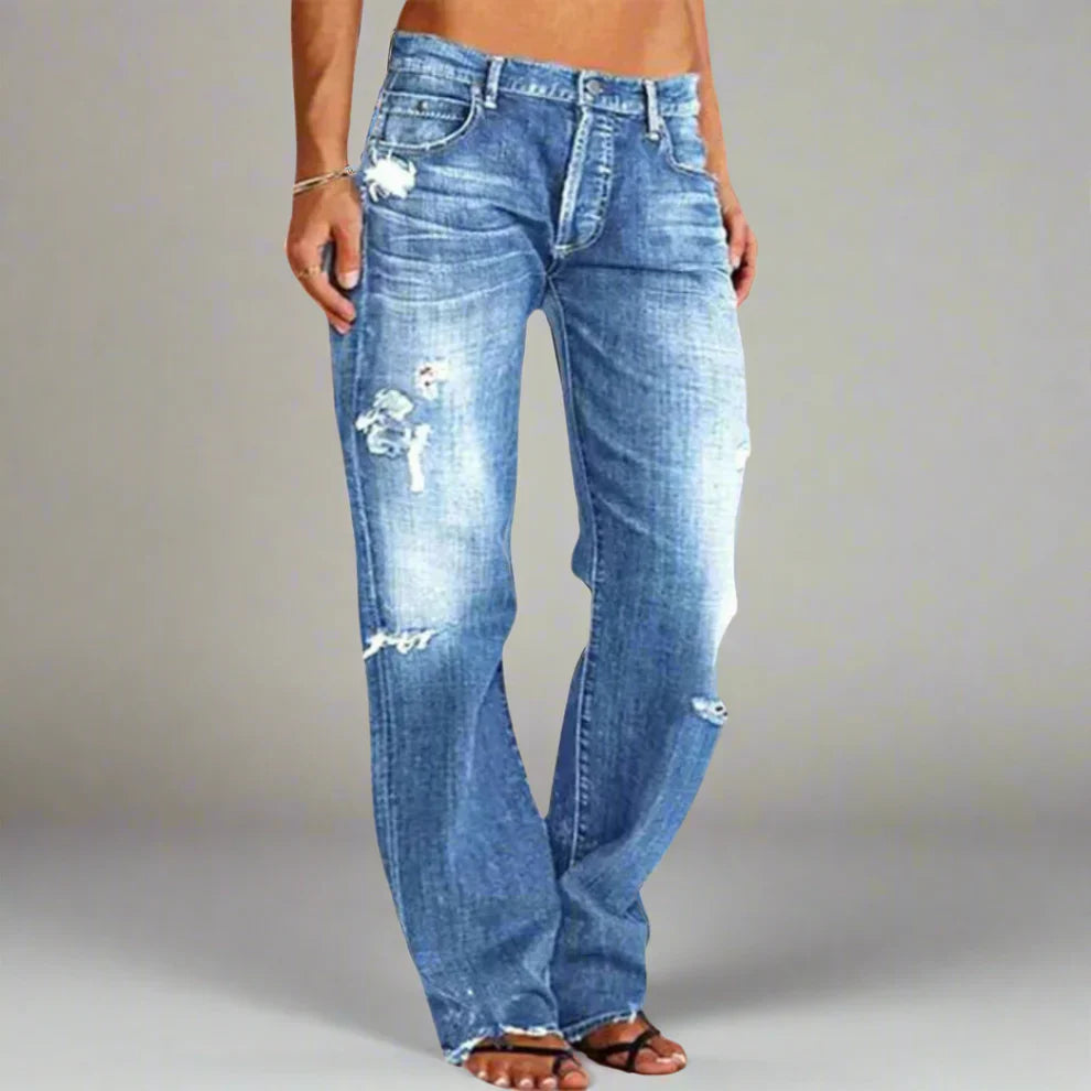 Sylora – Stylische Jeans mit geradem Bein und niedriger Leibhöhe