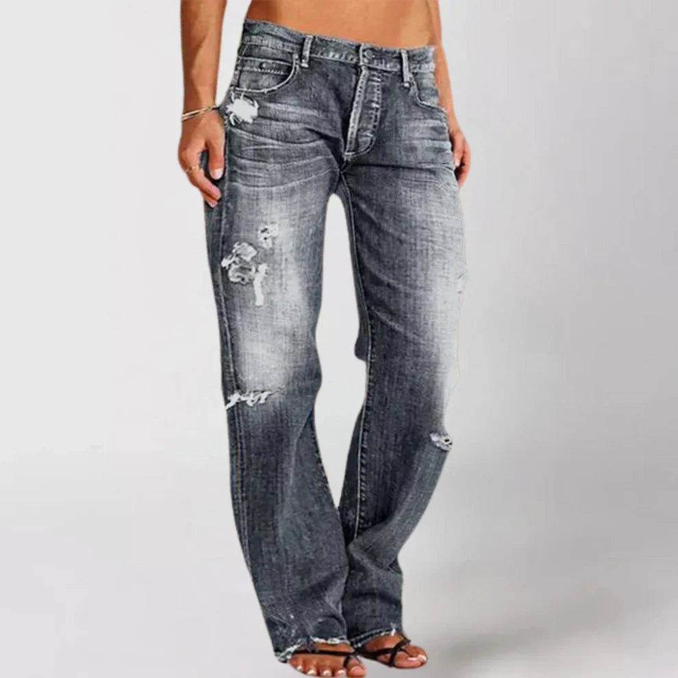 Sylora – Stylische Jeans mit geradem Bein und niedriger Leibhöhe