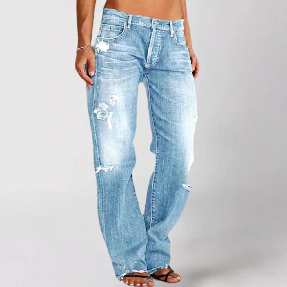 Sylora – Stylische Jeans mit geradem Bein und niedriger Leibhöhe