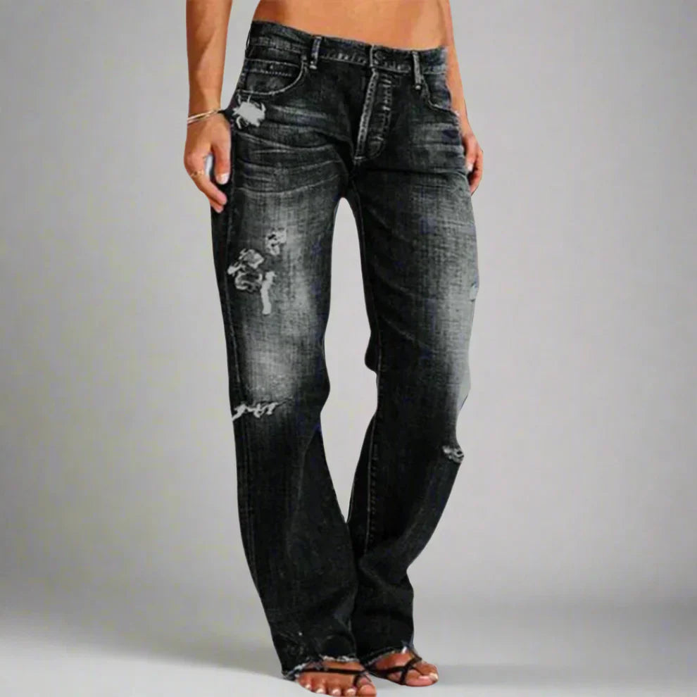 Sylora – Stylische Jeans mit geradem Bein und niedriger Leibhöhe
