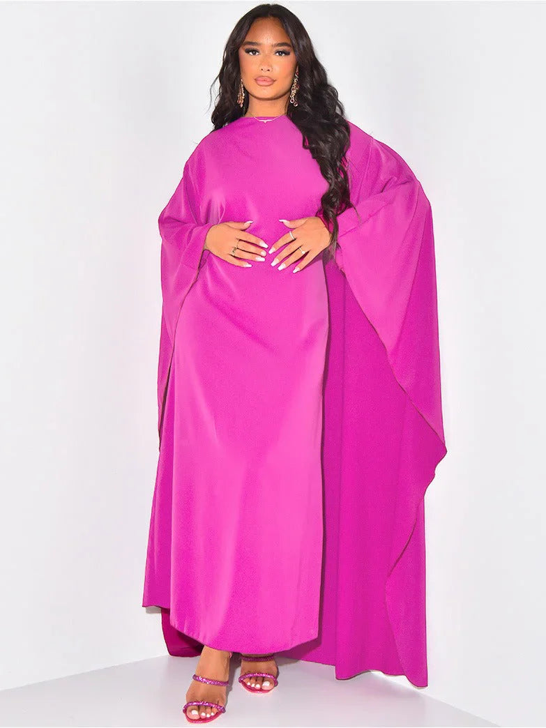 Ploning – Elegantes Satin-Kaftan-Maxikleid