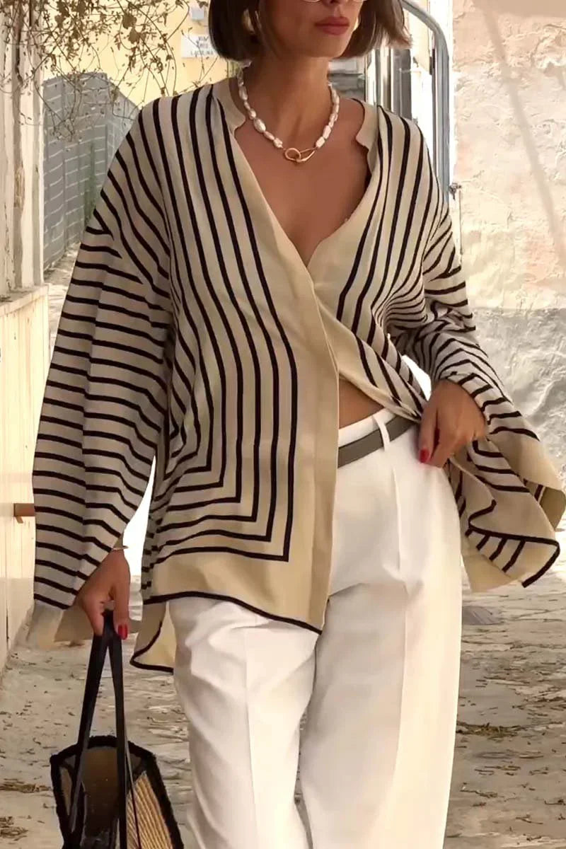 Zirellea – Elegante Oversize-Bluse mit Streifen