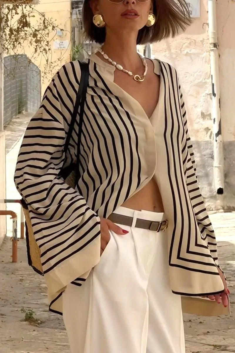 Zirellea – Elegante Oversize-Bluse mit Streifen