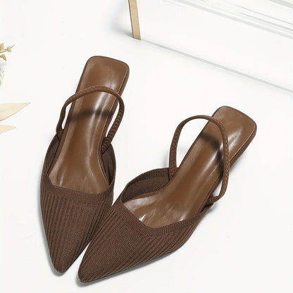 Renathea – Stilvolle, spitze Slingback-Schuhe aus Strick