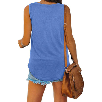 Fayelune – Schickes ärmelloses Tanktop mit V-Ausschnitt
