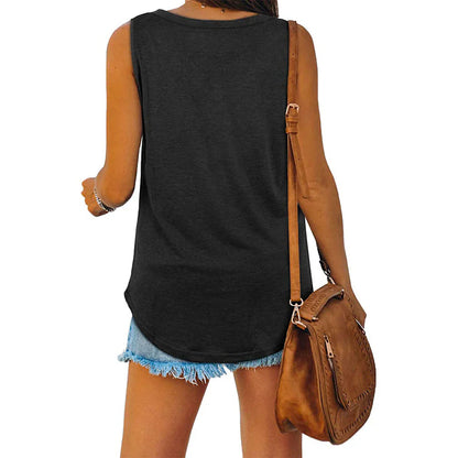 Fayelune – Schickes ärmelloses Tanktop mit V-Ausschnitt