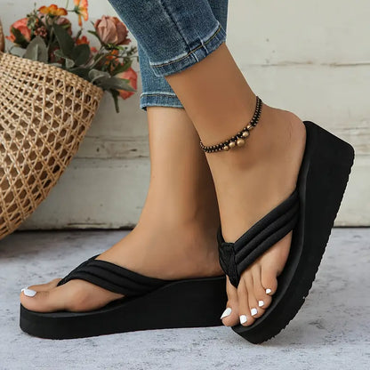 Liselotte – Gepolsterte Plateau-Flip-Flops für Damen