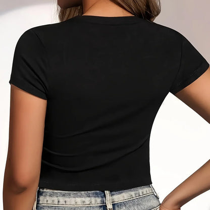 Jenara – Eng anliegendes, kurzes Stretch-T-Shirt