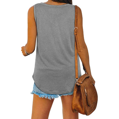 Fayelune – Schickes ärmelloses Tanktop mit V-Ausschnitt