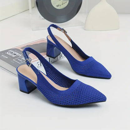 Rinika – Schicke Slingback-Pumps aus Mesh-Strick
