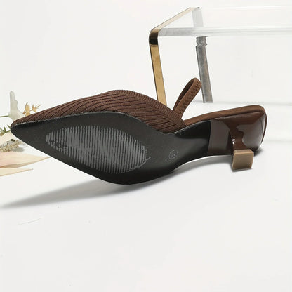 Renathea – Stilvolle, spitze Slingback-Schuhe aus Strick