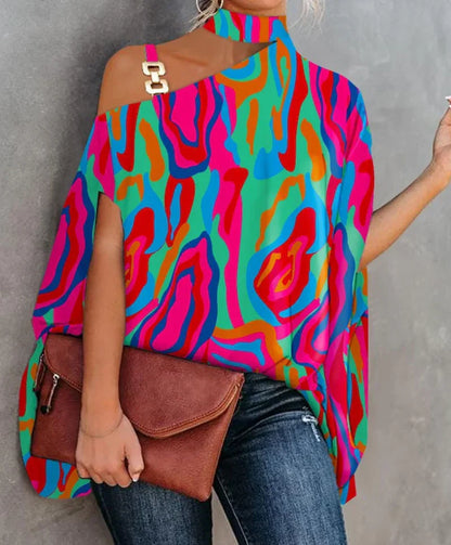 Nyvelle – Stylisches One-Shoulder-Top mit Print