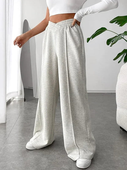 Jally – Hohe Taille Loungehose mit weitem Bein