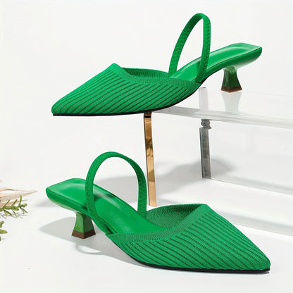 Renathea – Stilvolle, spitze Slingback-Schuhe aus Strick
