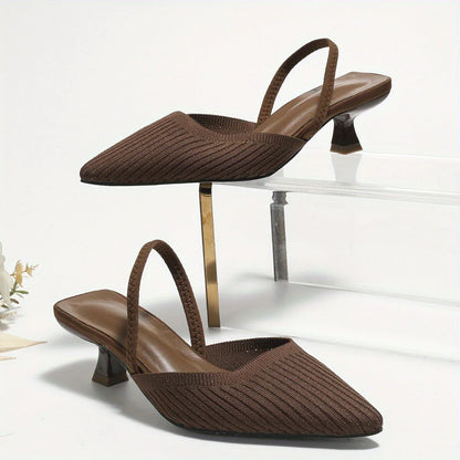 Renathea – Stilvolle, spitze Slingback-Schuhe aus Strick