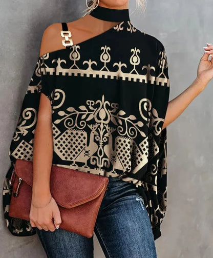 Nyvelle – Stylisches One-Shoulder-Top mit Print