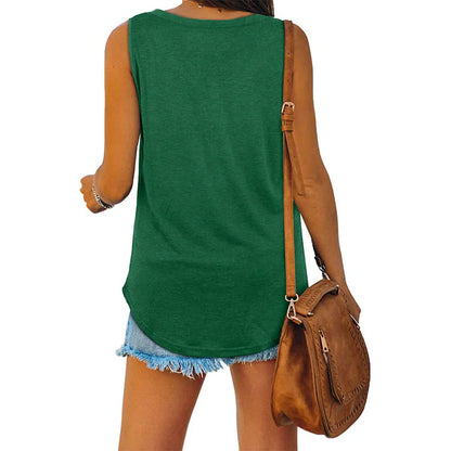 Fayelune – Schickes ärmelloses Tanktop mit V-Ausschnitt