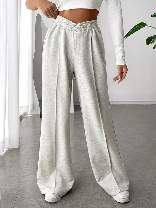 Jally – Hohe Taille Loungehose mit weitem Bein