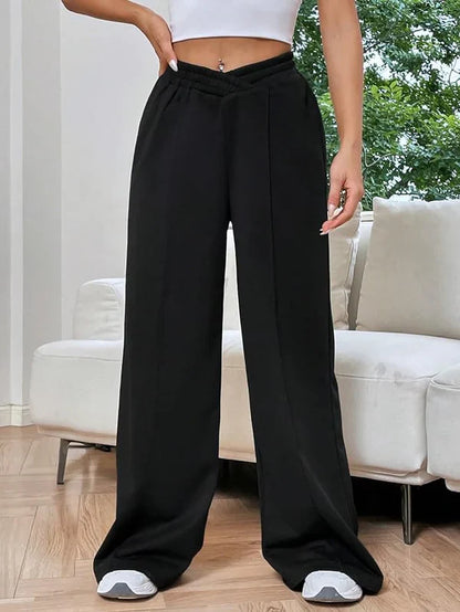 Jally – Hohe Taille Loungehose mit weitem Bein