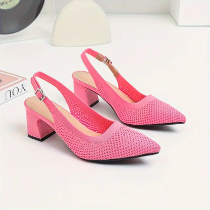 Rinika – Schicke Slingback-Pumps aus Mesh-Strick