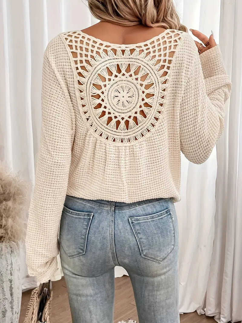 Monaya – Stilvolles Langarmshirt aus Waffelstrick