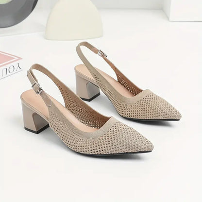 Rinika – Schicke Slingback-Pumps aus Mesh-Strick