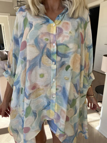 Lioraelle – Pastell-Aquarell-Oversize-Shirt
