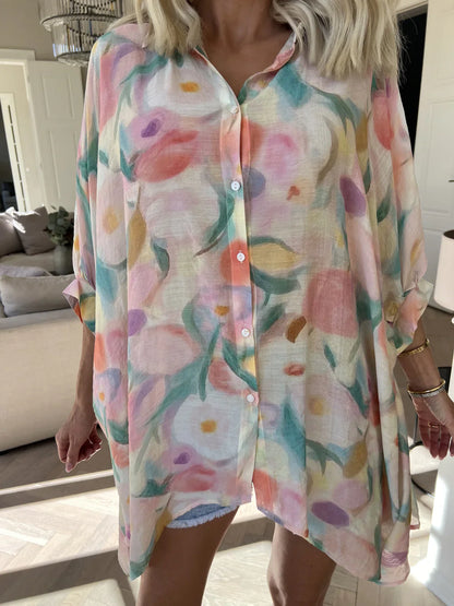Lioraelle – Pastell-Aquarell-Oversize-Shirt