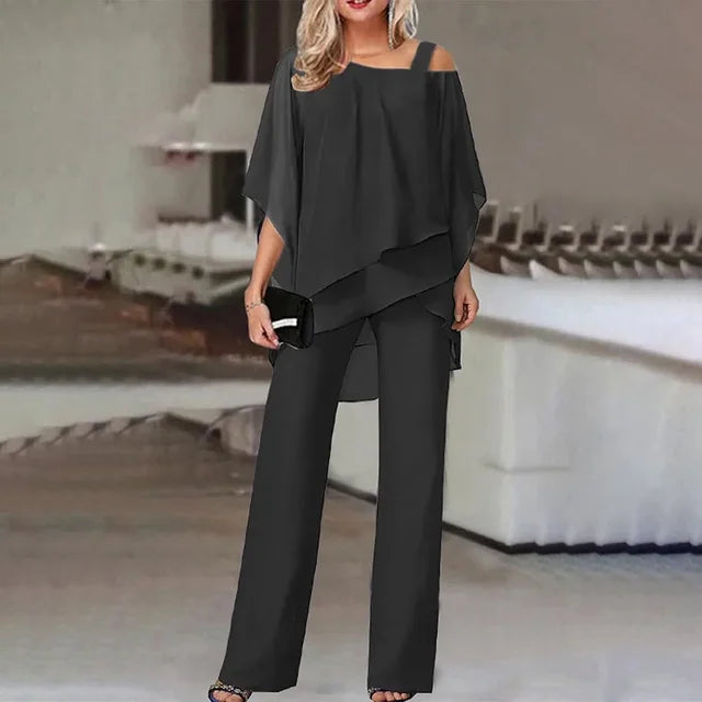 Alaine – Elegantes zweiteiliges Chiffon-Set