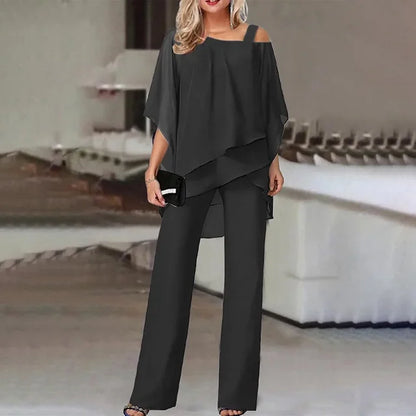 Alaine – Elegantes zweiteiliges Chiffon-Set