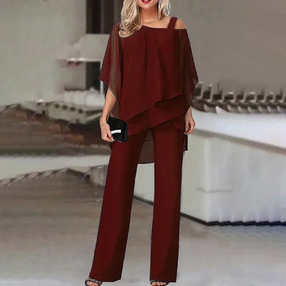 Alaine – Elegantes zweiteiliges Chiffon-Set