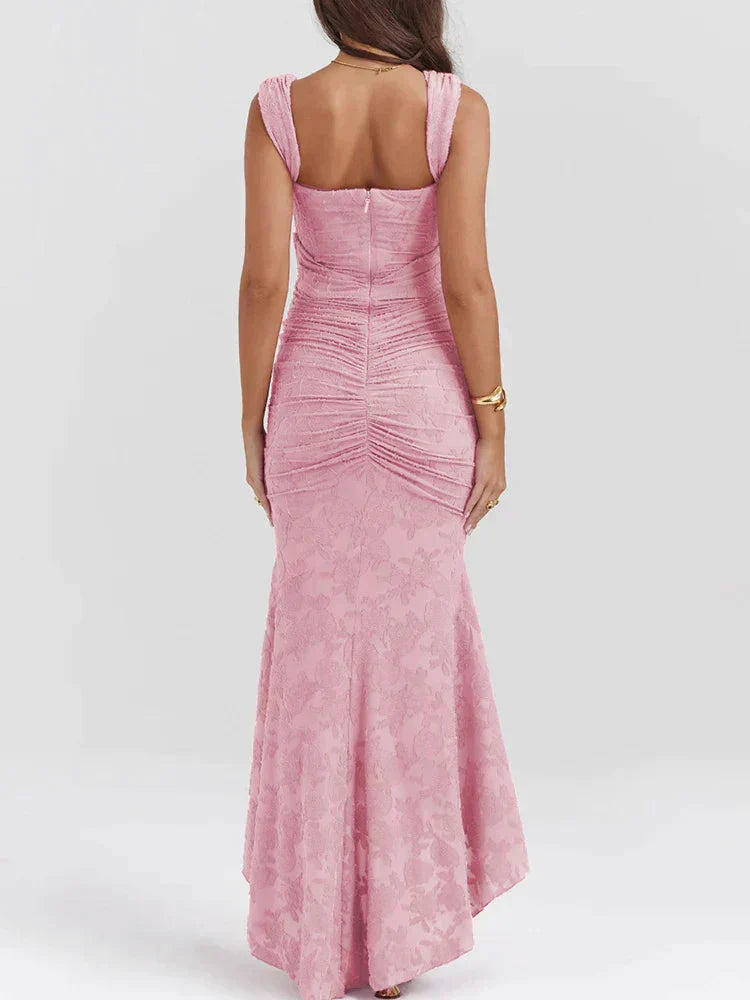 Melly – Elegantes schulterfreies Spitzenkleid
