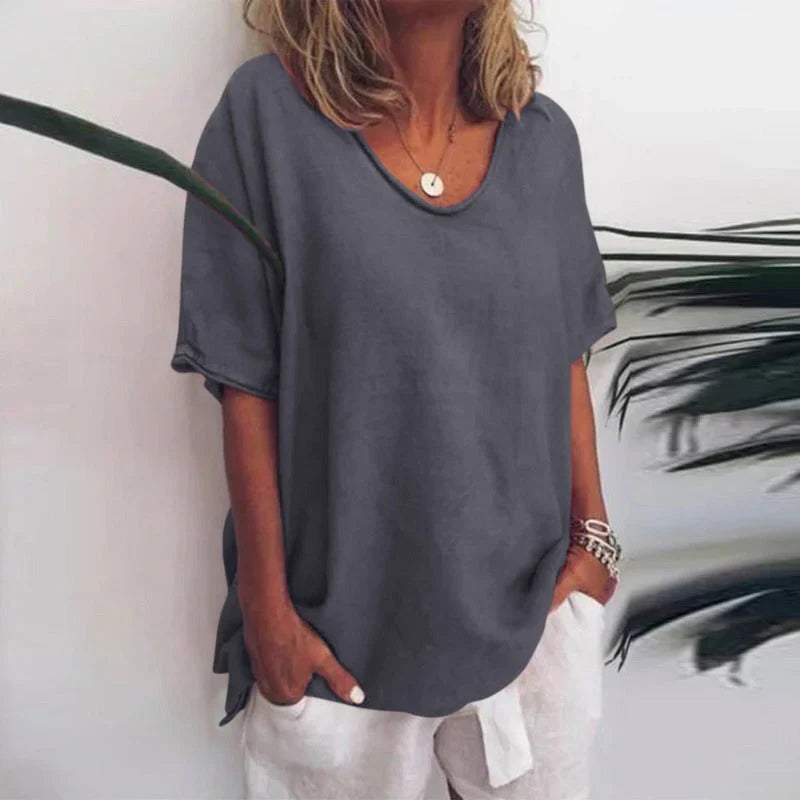 Ameloura – Stilvolles Oversize-Leinenhemd
