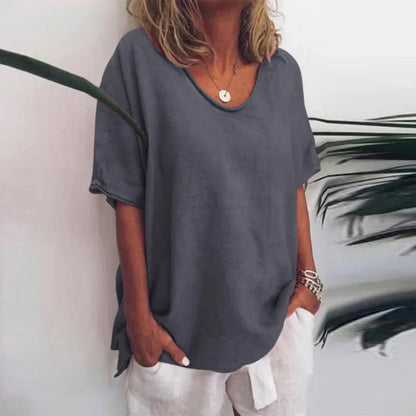 Ameloura – Stilvolles Oversize-Leinenhemd