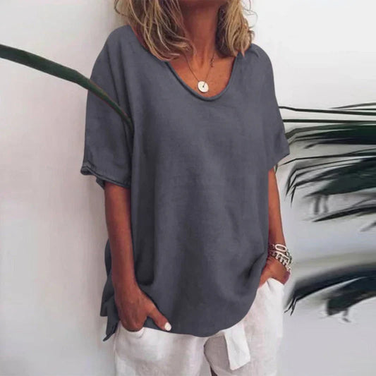 Ameloura – Stilvolles Oversize-Leinenhemd