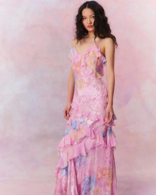 Levitia – Verträumtes Maxikleid mit Rüschen